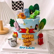 2 Tier - Lighting McQueen 6" + 8"
